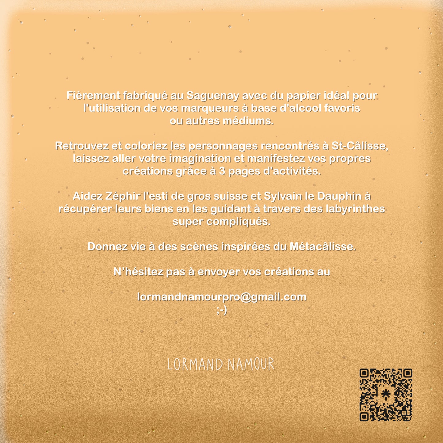 **PRÉVENTE** Livre à Colorier Lormand Namour Vol.1